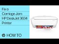 Fixing a Carriage Jam | HP DeskJet 3634 Printer | HP