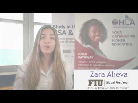 Zara from Uzbekistan accepted into FIU through OHLA Pathway