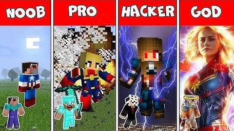 NOOB vs PRO vs HACKER vs GOD : CAPTAIN MARVEL in Minecraft ! AVM SHORTS Animation