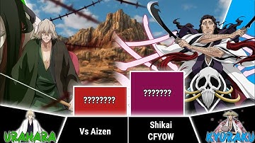 URAHARA VS KYORUKA POWER LEVELS - BLEACH POWER LEVELS - NJ Scaling