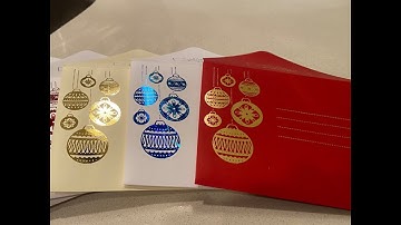How to foil handmade envelopes with a minc or laminator and a laser printer.