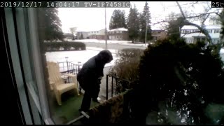 Canada post fails does not ring doorbell or knock package gets stolen by porch pirate on video