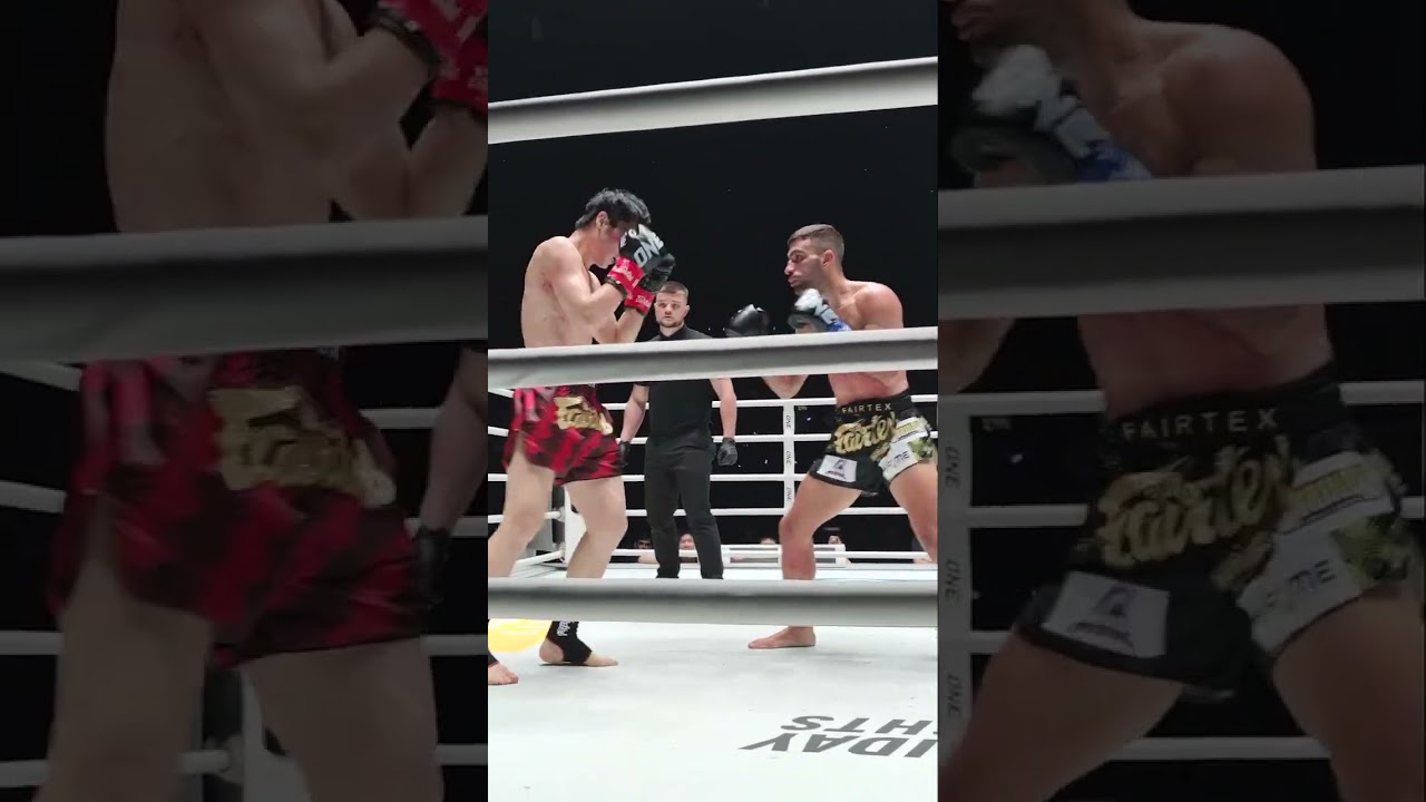 ONEサムライ2に参戦するモハメド・シアサラニ🇮🇷とリウ・メンヤン🇨🇳の打ち合い🥊💥