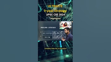 UPSC CSE 2024 - Ultimate 1 year strategy - Highlights  #upsc