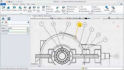 ZW3D Tutorial of 2D Sheet  6  Create and Edit BOM Table