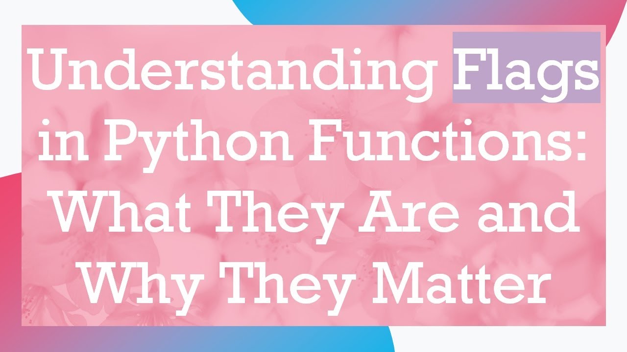 Understanding Flags in Python Functions: What They Are and Why They ...
