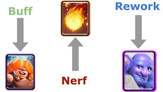 PowerPoint on my idea for balance changes in Clash Royale