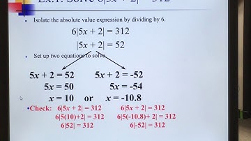 1.6 Absolute Value Equations - VIDEO 3