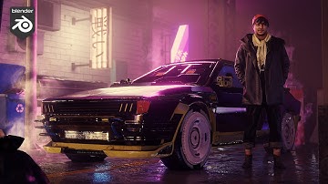 Craft a Cyberpunk World in Just Minutes - Timelapse with Blender and After Effects!