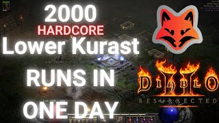 D2R - 2000 Lower Kurast Runs In One Day