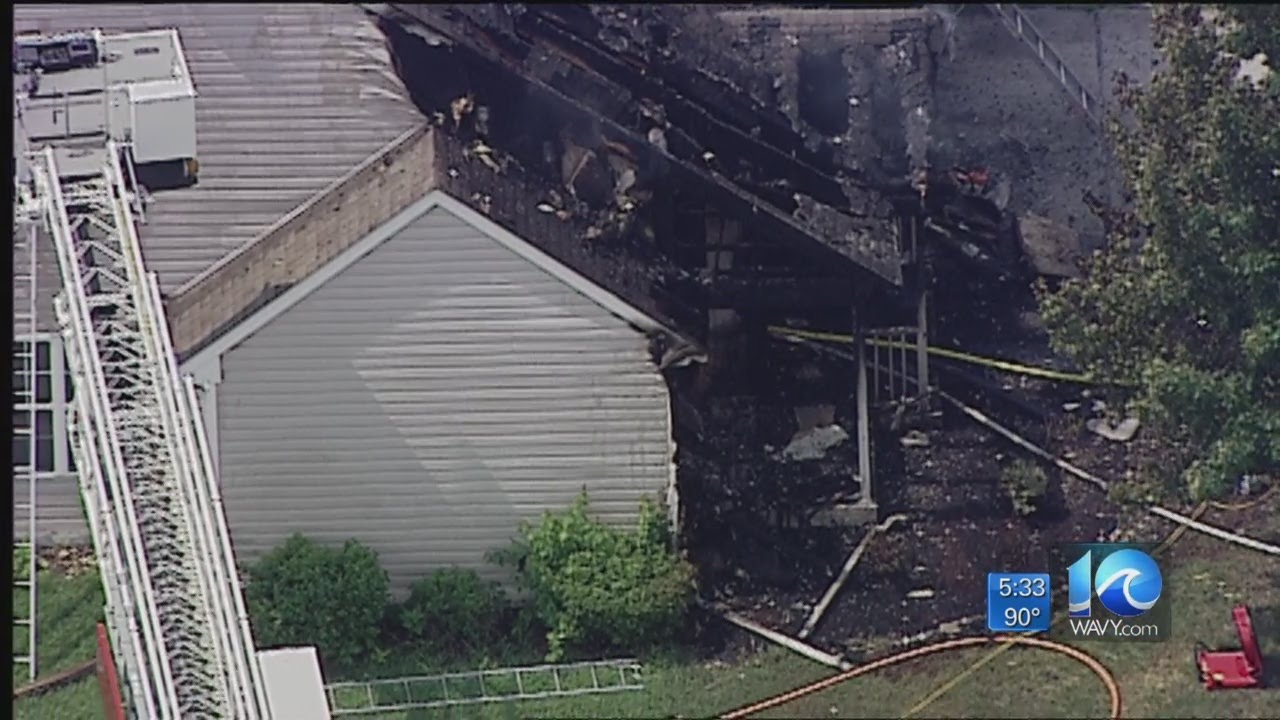 Crews respond to fire on Friar Court in Suffolk - YouTube