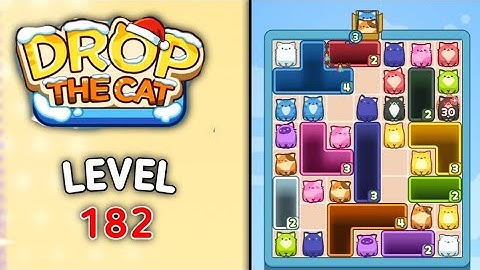 Drop the cat level 182 walkthrough solution gameplay