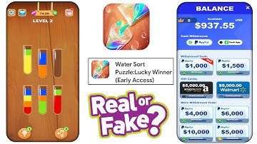 Water Sort Puzzle App Real Or Fake | Water Sort Puzzle Legit Ba | Water Sort Puzzle Review 