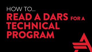 How to Read a DARS for a Technical Program