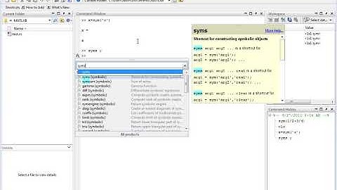 Matlab Creating and Storing Values in Symbolic Variables