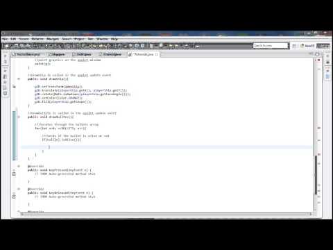 Java Game Programming Tutorial For Beginners (Asteroids Pt. 10 - Asteroids drawBullets())