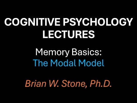 Cognitive Psychology - Memory Pt1 - The Modal Model