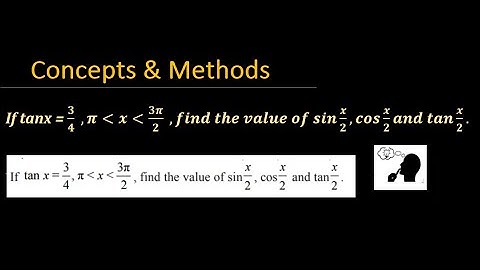 if tanx=(3/4) find the value of sin (x/2) cos (x/2) and tanx(x/2).