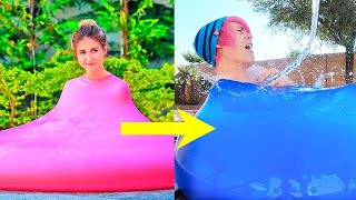 Giant Water Balloon Trying 29 Amazing Life Hacks To Try Out This Summer By 5 Minute Crafts