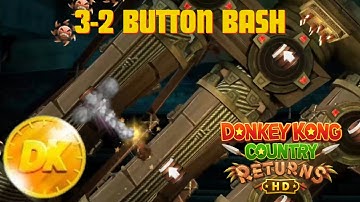 [Donkey Kong Country Returns HD] Time Trials 3-2 Button Bash Shiny Gold 100%