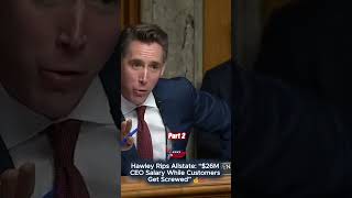 Famous Hawley Rips Allstate: “$26M CEO Salary While Customers Get Screwed” 💰🚫 #JoshHawley #Allstate Part 2 Net Worth