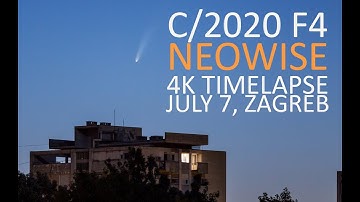 Comet C/2020 F3 (NEOWISE) 4K Timelapse from Zagreb on July 6, 2020.