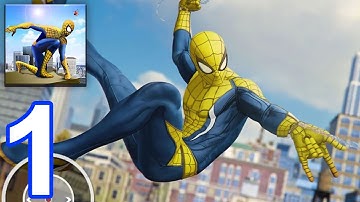 Flying Super Spider Rope Hero: Gangster Crime City - Gameplay Walkthrough Part 1 (iOS, Android)