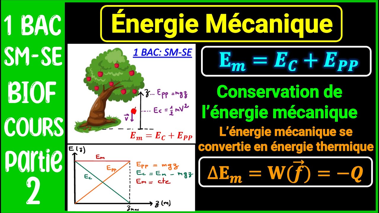 P2- Énergie Mécanique || Cours détaillé || 1 BAC - BIOF