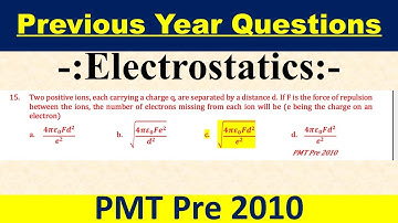 Two positive ions, each carrying a charge q, are separated by a distance d. If F is the force of re