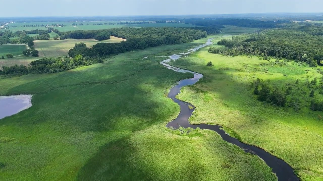 Brooklyn, Michigan Drone Footage – Aerial Views of Rivers and Farmland [DJI Mini 4 Pro]