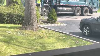 Town of Brookhaven CCC Heil Garbage Truck B7 Picking Up Trash