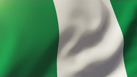 Nigeria Flag Waving In The Wind. Looping Sun Rises Style. Animation Loop Stock Animation