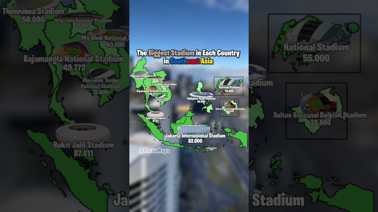 The Biggest Stadium in each country in Southeast Asia 