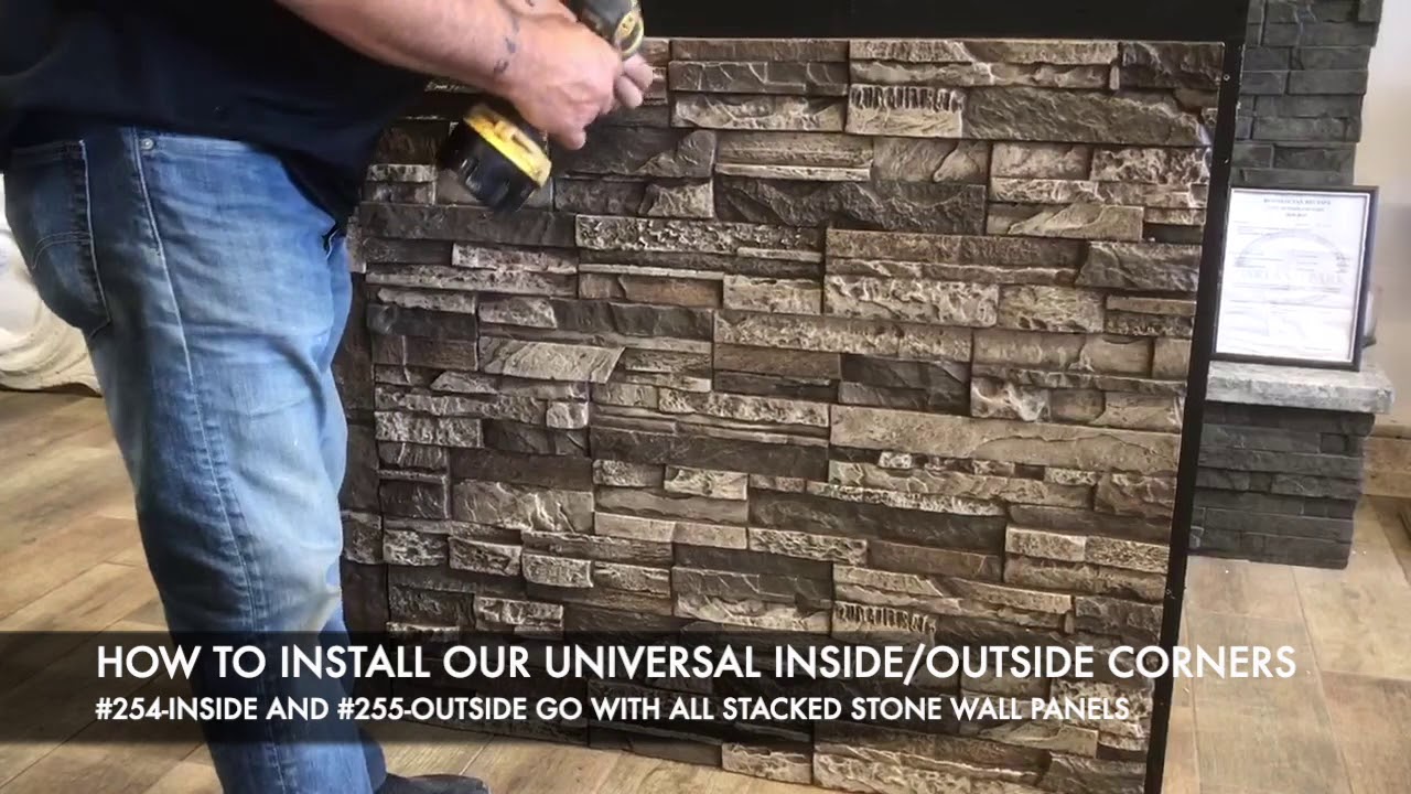 How to Install Fake Stone Corners DIY - YouTube