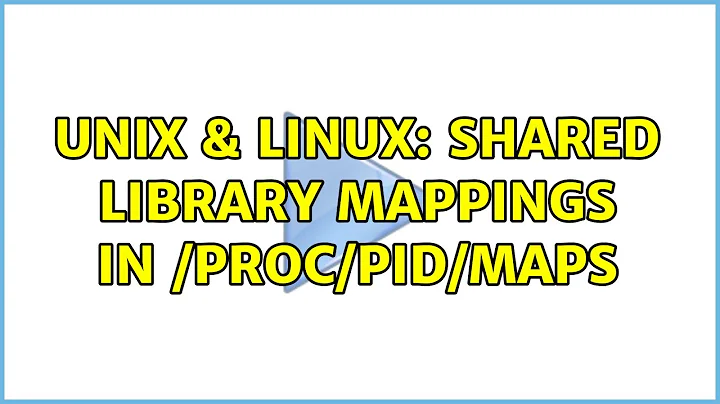 Unix & Linux: Shared library mappings in /proc/pid/maps