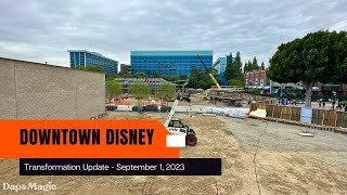 Downtown Disney District Construction Update From Monorail | September 1 2023 4K