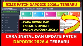 How To Download Install And Update The Latest Dapodik 2026a Patch