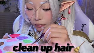 Frieren ✨ ASMR Hair Clean Compilation | Cosplay Visual & Mouth Sounds