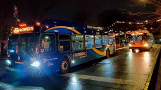 2021 New Flyer XDE40 9522 on the Q56 at Broadway Junction (w/ Crashed XD60 Bus 5418 & Two B20 Buses)