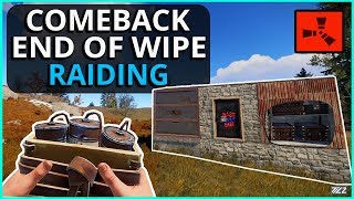 The Comeback End Of Wipe Solo RAIDING! Rust Solo Survival Gameplay
