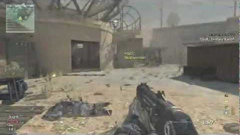 PS3 MW3 epic M.O.A.B. on Dome (Infected - Knife vs. PP90M1)