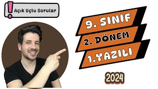 9. SINIF TARİH 2. DÖNEM 1. YAZILI - 2024 ( Açık Uçlu Sorular)