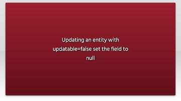 Updating an entity with updatable=false set the field to null