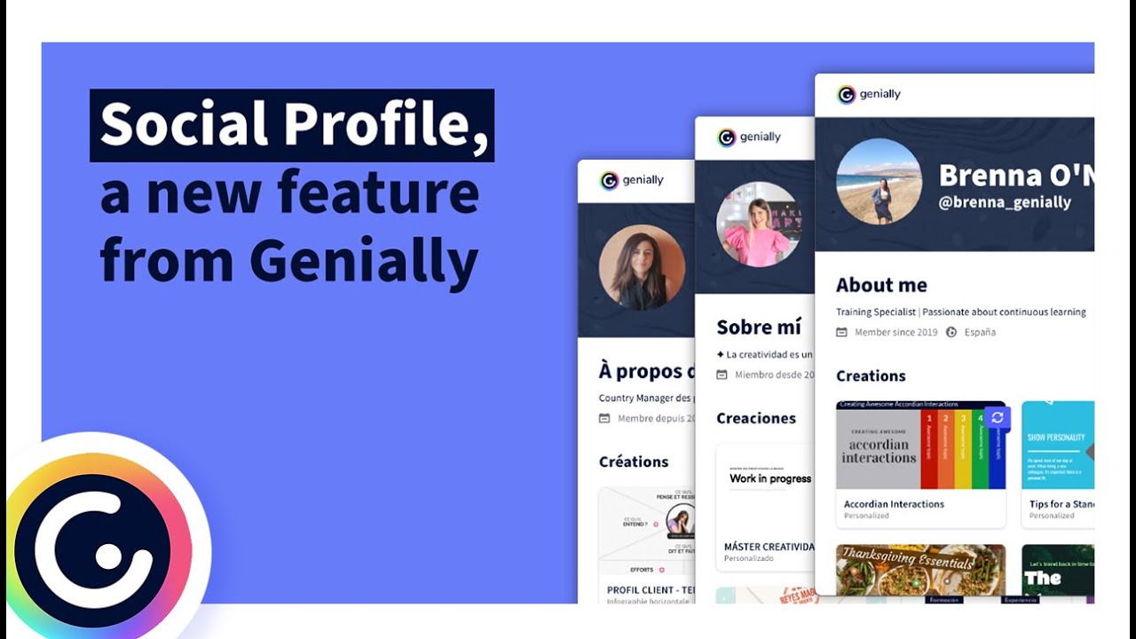 Create, share and be inspired with your Social Profile! | Genially ...