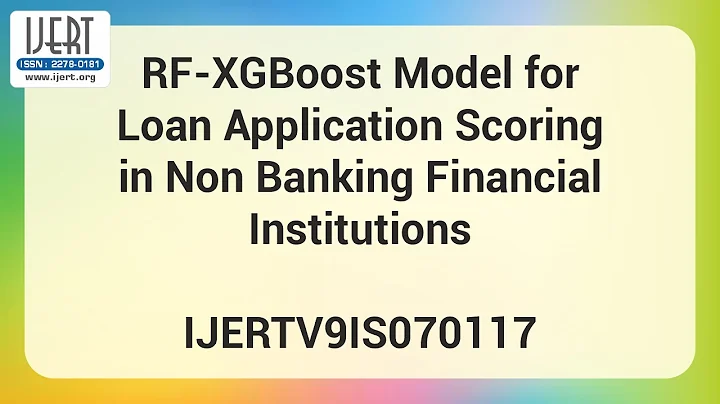 RF-XGBoost Model for Loan Application Scoring in Non Banking Financial Institutions