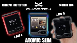 Ghostek Galaxy Flip 5 Protective Clear Aluminum Cases — Atomic Slim Galaxy Z Flip 5 / Prismatic