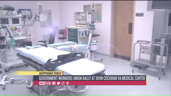 Government workers union rally at VA Medical Center on Grand