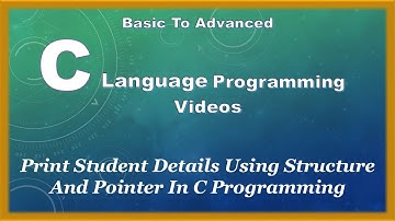 Print Student Details Using Structure And Pointer In C Programming
