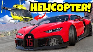Bugatti Police Chase with a HELICOPTER in BeamNG Drive Mods Multiplayer!