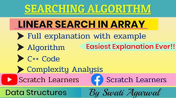 Linear Search | Linear Search Algorithm with example | Linear Search Code | Searching Algorithm